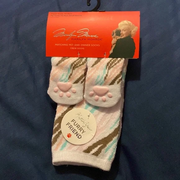 Bundle of 2 Sets Matching Pet and Owner Socks & Bows Zebra Bees Sunflowers NWT - Picture 2 of 8